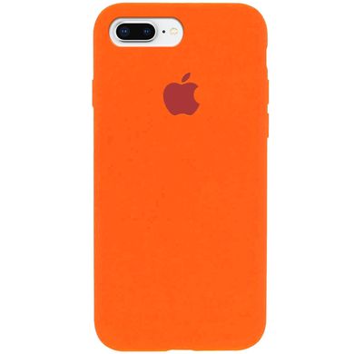 Чохол для Apple iPhone 7 plus / 8 plus Silicone Case Full з мікрофіброю і закритим низом (5.5 "") Помаранчевий / Apricot
