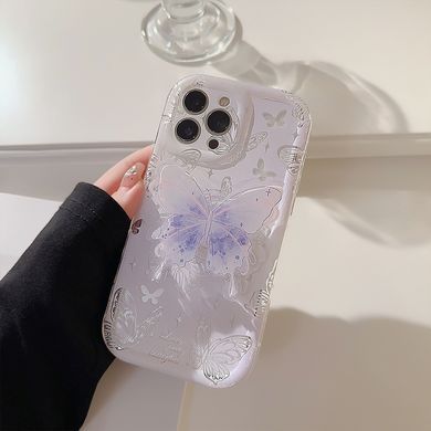 Чехол для iPhone 14 Pro Max Popsocket Butterfly Case Purple
