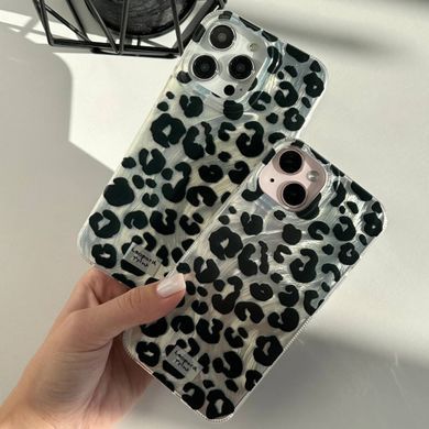 Леопардовий чохол для iPhone 14 Leopard Black Glossy
