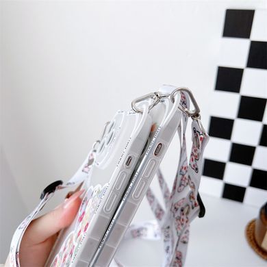 Чехол для iPhone 13 Pro Max Bear crossbody + ремешок