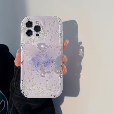 Чехол для iPhone 14 Pro Max Popsocket Butterfly Case Purple