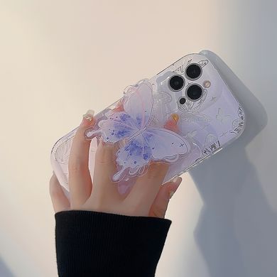 Чехол для iPhone 14 Pro Max Popsocket Butterfly Case Purple