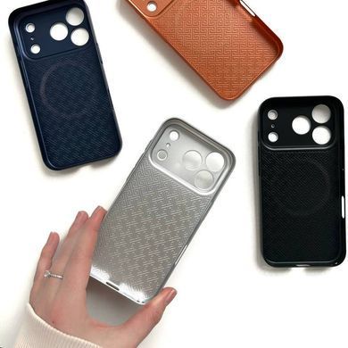 Чохол для Iphone 14 Pro Max Скляний матовий ( дизайн 17 серіі) + скло на камеру Syndee AG Glass MagSafe Case Black