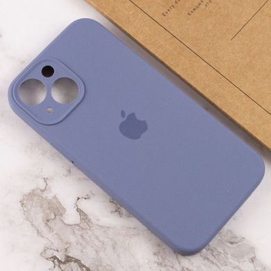 Чехол для Apple iPhone 14 Plus Silicone Full camera закрытый низ + защита камеры / Серый / Lavender Gray
