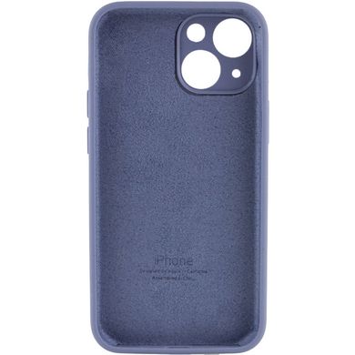Чохол для Apple iPhone 14 Plus Silicone Full camera закритий низ + захист камери / Сірий / Lavender Gray