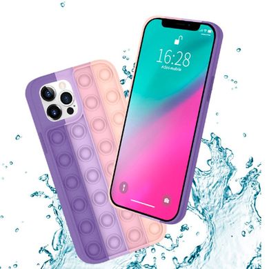 Чехол для iPhone 12 / 12 Pro Pop-It Case Поп ит Розовый / Pink / White