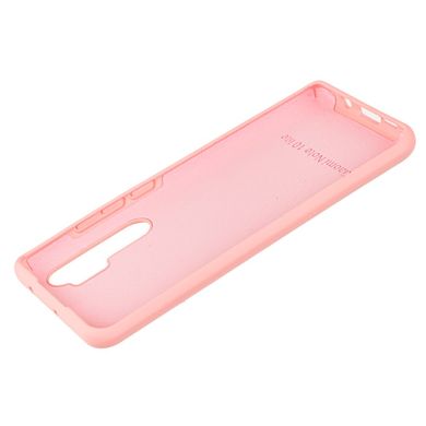 Чехол для Xiaomi Mi Note 10 Lite Silicone Full светло-розовый с закрытым низом и микрофиброй