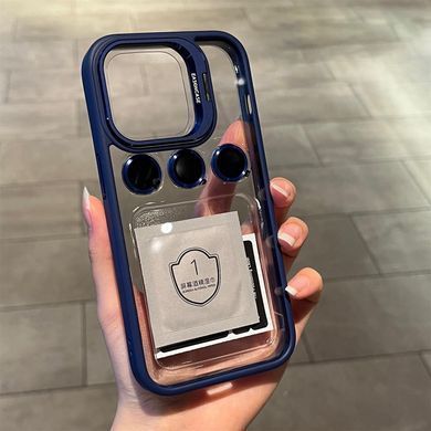 Чехол с подставкой для iPhone 11 Lens Shield + стекла на камеру Midnight Blue
