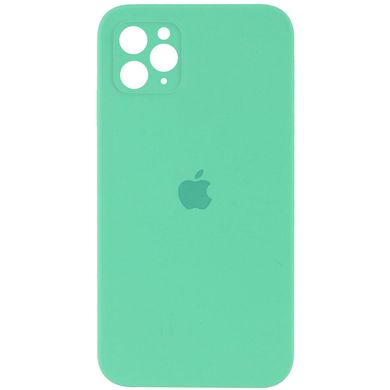 Чехол для Apple iPhone 11 Pro Silicone Full camera / закрытый низ + защита камеры (Зеленый / Spearmint)