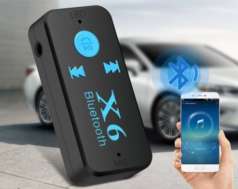 Бездротовий адаптер Bluetooth приймач аудіо ресивер BT-X6 TF card