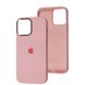 Чехол для iPhone 13 Silicone Case Full (Metal Frame and Buttons) с металической рамкой и кнопками Pink
