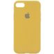 Чехол Apple silicone case for iPhone 7/8 с микрофиброй и закрытым низом Золотой / Gold