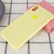 Чехол silicone case for iPhone XS Max с микрофиброй и закрытым низом Mellow Yellow