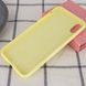 Чехол silicone case for iPhone XS Max с микрофиброй и закрытым низом Mellow Yellow