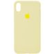 Чохол silicone case for iPhone XS Max з мікрофіброю і закритим низом Mellow Yellow
