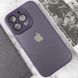 Чехол для iPhone 11 Pro Стеклянный матовый + стекло на камеру с микрофиброй TPU+Glass Sapphire Midnight Deep Purple