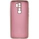 Чохол для Xiaomi Redmi 9 Silicone Full camera закритий низ + захист камери Рожевий / Pink Sand