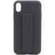 Чехол Silicone Case Hand Holder для Apple iPhone XS Max (6.5") (Черный / Black)