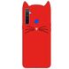 Силиконовая накладка 3D Cat для Realme 5 Красный