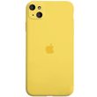 Чехол для Apple iPhone 13 Silicone Full camera закрытый низ + защита камеры / Желтый / Yellow