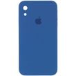 Чехол для Apple iPhone XR (6.1"") Silicone Case Full Camera закрытый низ + защита камеры Синий / Navy blue квадратные борты