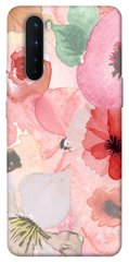 Чехол для OnePlus Nord PandaPrint Акварельные цветы 3 цветы