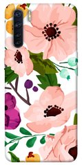 Чехол для Oppo A91 PandaPrint Акварельные цветы цветы