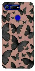 Чехол для Huawei Honor View 20 / V20 PandaPrint Порхающие бабочки паттерн