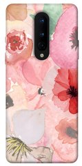 Чехол для OnePlus 8 PandaPrint Акварельные цветы 3 цветы