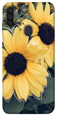 Чехол для Samsung Galaxy M11 PandaPrint Два подсолнуха цветы