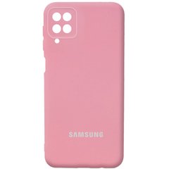 Чохол Samsung Galaxy A22 4G / M32 Silicone Full camera закритий низ + захист камери Рожевий / Pink