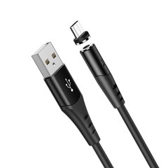 Кабель HOCO Micro USB Honorific silicone magnetic charging cable X60 |1m, 2A| Black, Black