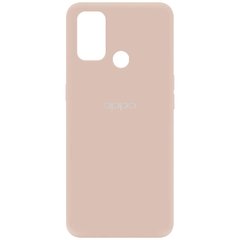 Чехол для Oppo A53 / A32 / A33 Silicone Full с закрытым низом и микрофиброй Розовый / Pink Sand