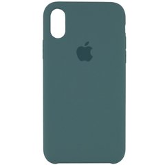 Чехол silicone case for iPhone X/XS Pine green / Зеленый