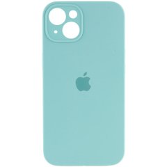 Чехол для Apple iPhone 14 Plus Silicone Full camera закрытый низ + защита камеры / Бирюзовый / Ice Blue