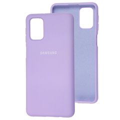 Чохол для Samsung Galaxy M31s (M317) Silicone Full Бузковий / lilac з закритим низом і мікрофіброю
