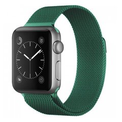 Ремінець Milanese Loop Design для Apple watch 38mm/40mm (Dark green)