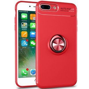 TPU чохол Deen ColorRing під магнітний тримач (opp) для Apple iPhone 7 plus / 8 plus (5.5"") Червоний / Червоний