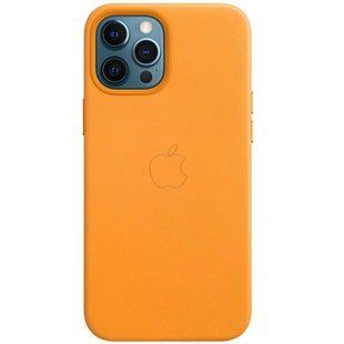 Кожаный чехол Leather Case (AAA) для Apple iPhone 12 Pro Max (6.7"") with MagSafe and Animation /Анимация / California Poppy