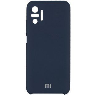 Чехол для Xiaomi Redmi Note 10 Pro Silicone Full camera (AAA) защита камеры Синий / Midnight blue