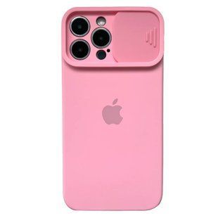 Чехол для iPhone 13 Pro Silicone with Logo hide camera + шторка на камеру Rose Pink