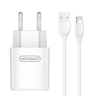 Адаптер сетевой JOYROOM Lightning cable L-M226 |2USB, 2.4A|	white