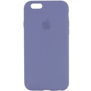 Чехол silicone case for iPhone 6/6s с микрофиброй и закрытым низом (Серый / Lavender Gray)
