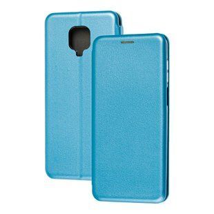 Чохол книжка Premium для Xiaomi Redmi Note 9s / 9 Pro блакитний