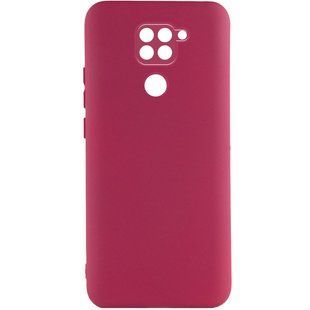 Чохол Silicone Cover Lakshmi Full Camera (A) для Xiaomi Redmi Note 9 / Redmi 10X Бордовий / Marsala