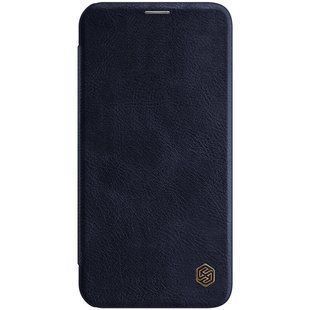 Кожаный чехол (книжка) Nillkin Qin Series для Apple iPhone 12 Pro Max (6.7") (Синий)
