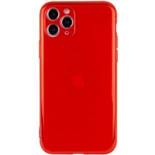Матовый полупрозрачный TPU чехол с защитой камеры для Apple iPhone 11 Pro Max (6.5") (Красный / Red)