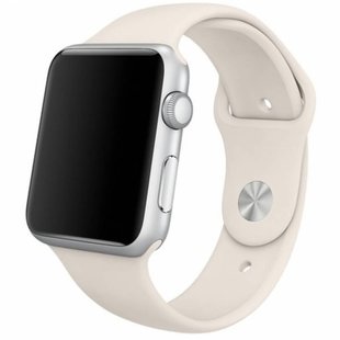 Силіконовий ремінець для Apple watch 38mm / 40mm (Бежевий / Antigue White)