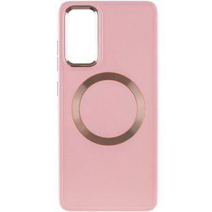 TPU чохол Bonbon Metal Style with MagSafe для Samsung Galaxy S24 (Рожевий / Light Pink)