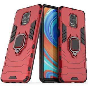 Ударостійкий чохол Transformer Ring for Magnet для Xiaomi Redmi Note 9 Pro Червоний Протиударний, броньований